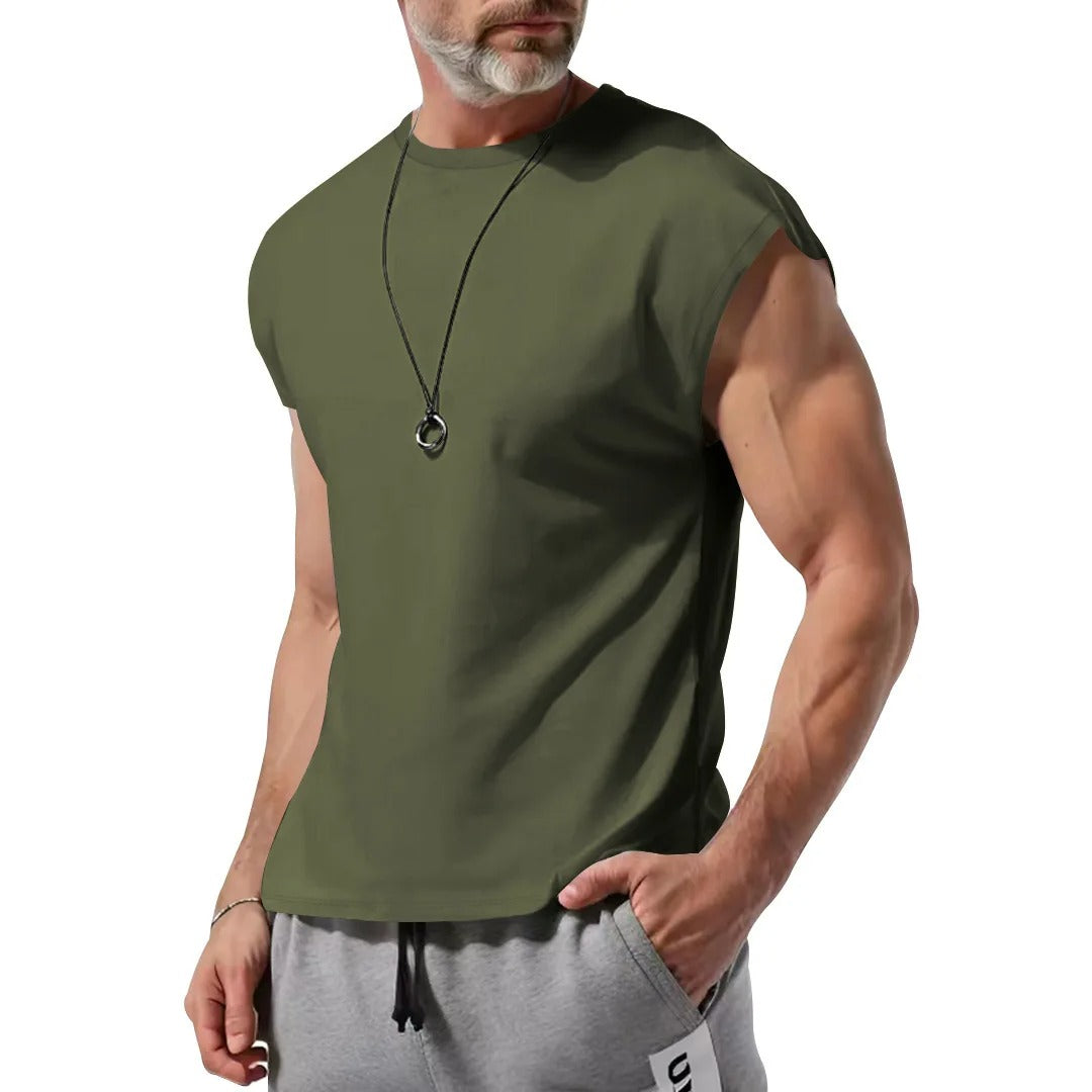 Men's clothing summer new sleeveless t-shirt youth casual loose thin vest men