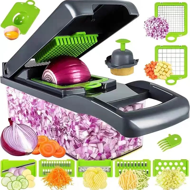 Vegetable Cutter Multifunctional Kitchen Tool, 5-in-1 Food Chopper,Cutter,Slice