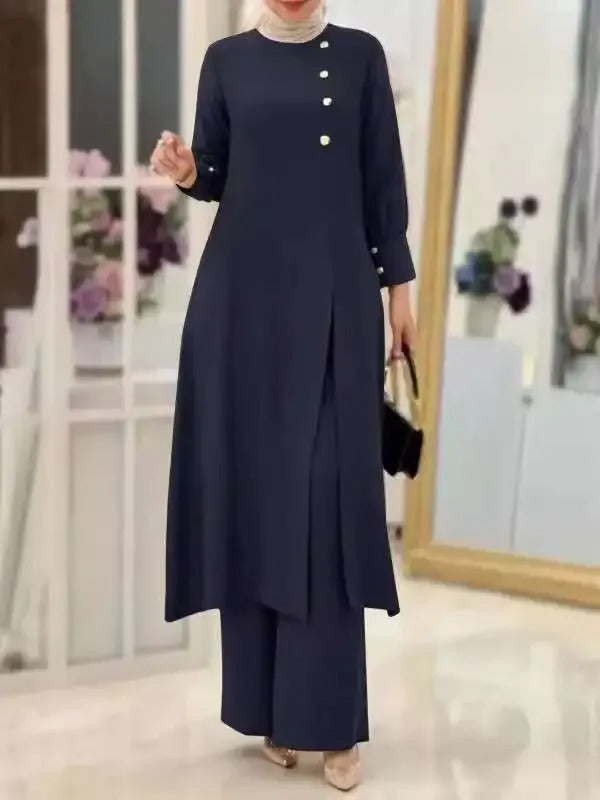 Women's Ethnic Print 3-Piece Kurta Cotton Suit with Palazzo Dupatta