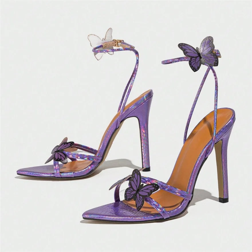 Mixed Colors Butterfly Wings Women Sandals