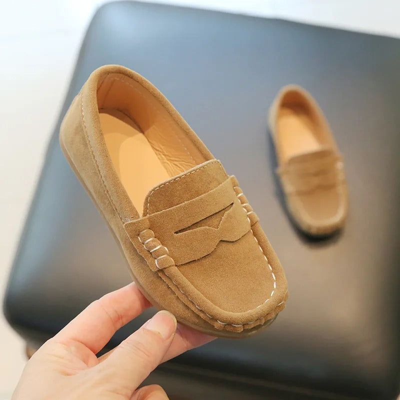 Boys Loafers Toddlers Kids Fashion Leather Shoes Slip-on Children Flats