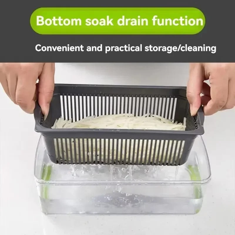 Vegetable Cutter Multifunctional Kitchen Tool, 5-in-1 Food Chopper,Cutter,Slice