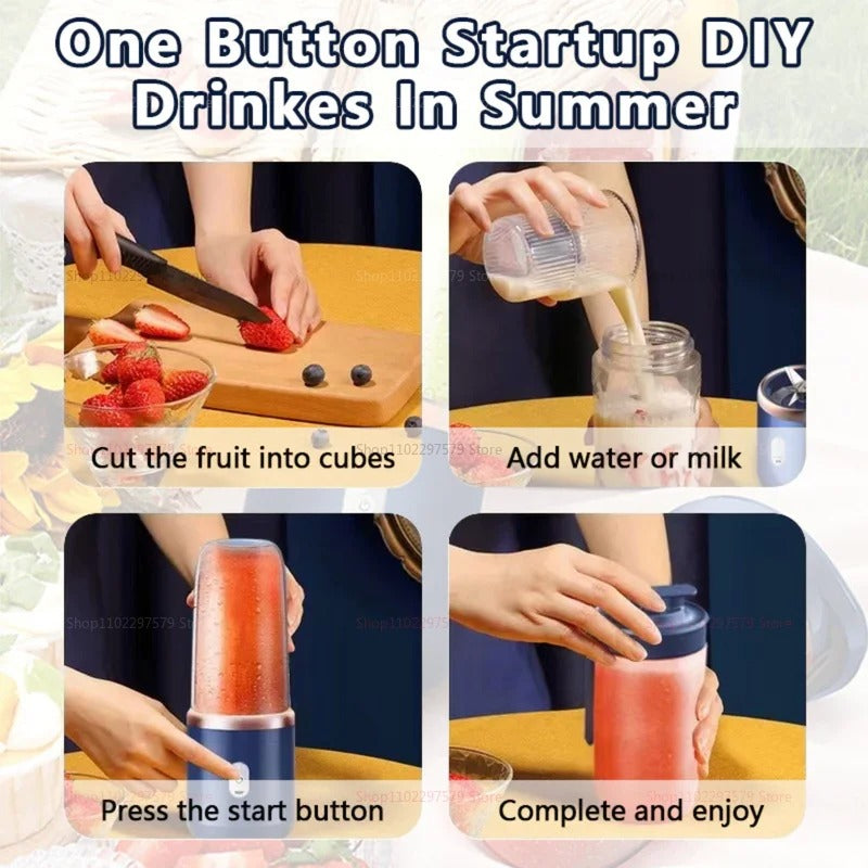 40W Portable Blender Cup with Sharp Blades 1500mAh With Battery