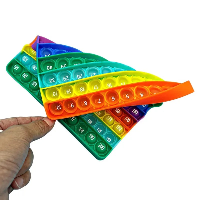 Rainbow 1–200 Counting Push Bubble Toy