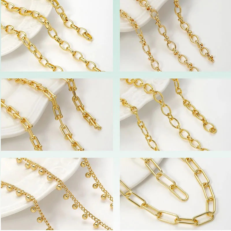 Gold Beads Chain for Bracelet & Necklace Making