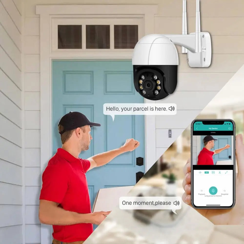 Wifi Camera Outdoor Digital Zoom Camera H.265 P2P Audio 2MP 3MP Security CCTV Camera
