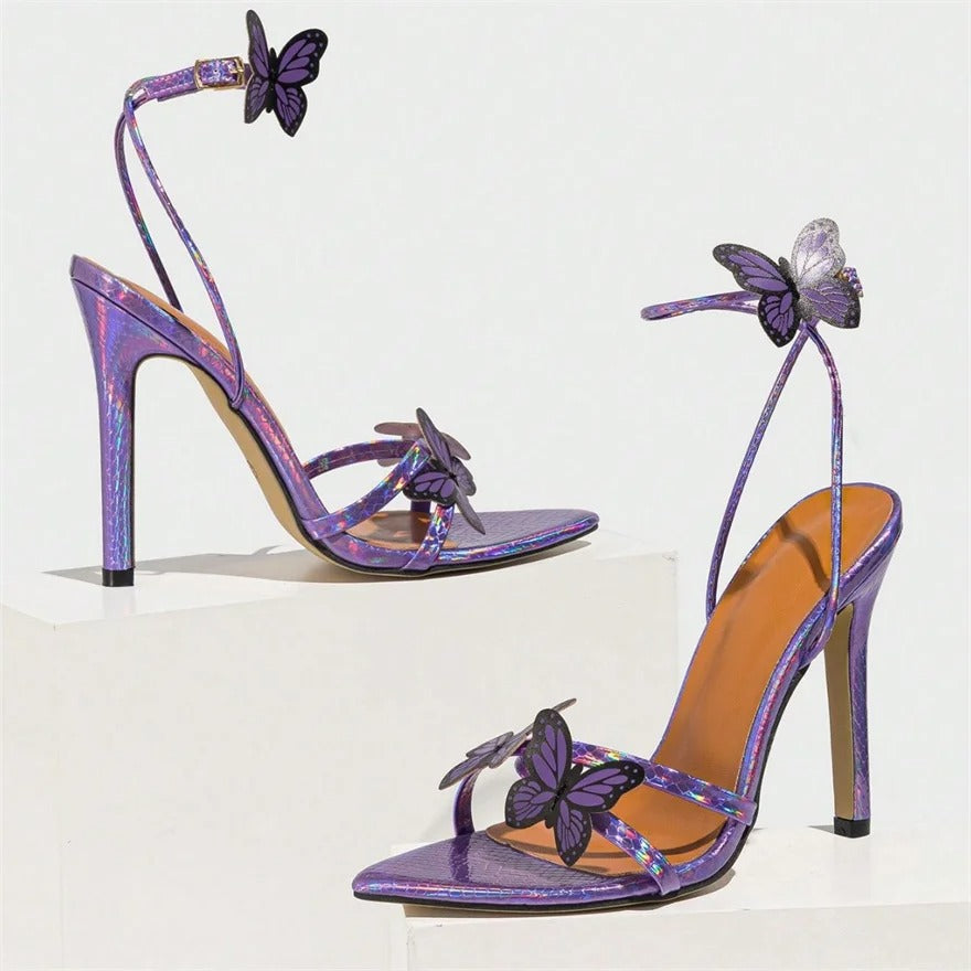 Mixed Colors Butterfly Wings Women Sandals