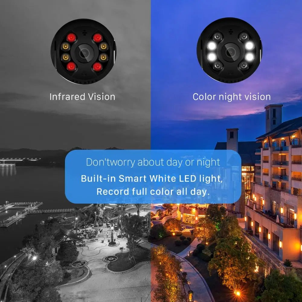 Wifi Camera Outdoor Digital Zoom Camera H.265 P2P Audio 2MP 3MP Security CCTV Camera