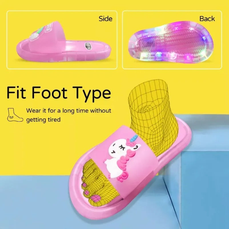 Children‘s Boys Girls Slippers Cartoon Unicorn Animals Prints Shoes