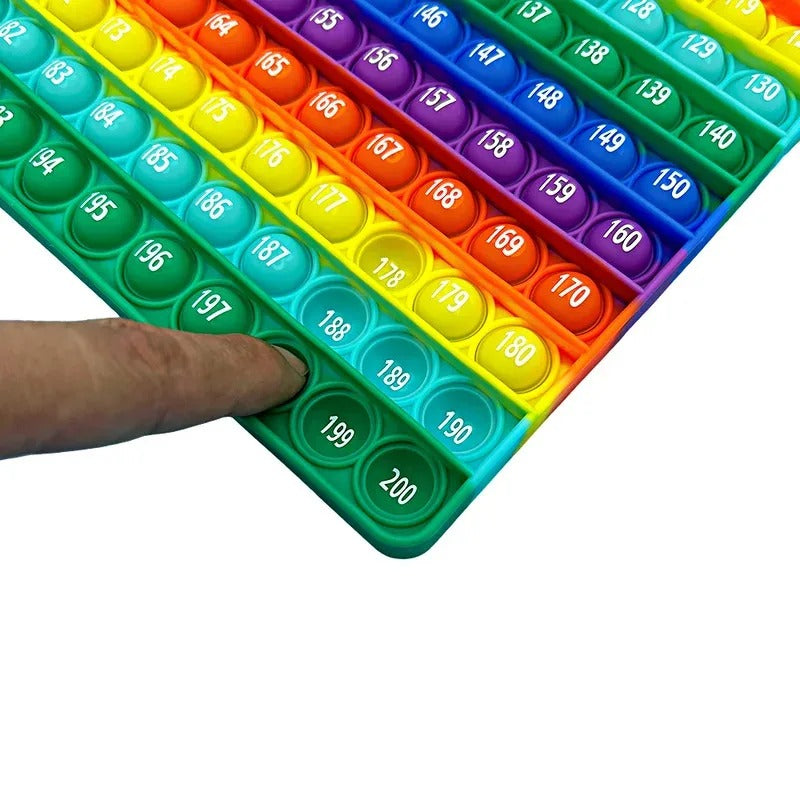 Rainbow 1–200 Counting Push Bubble Toy
