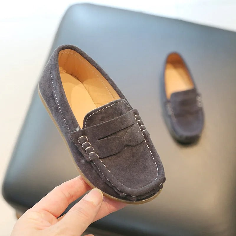 Boys Loafers Toddlers Kids Fashion Leather Shoes Slip-on Children Flats
