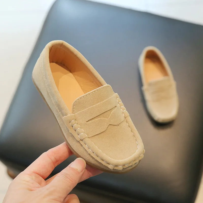 Boys Loafers Toddlers Kids Fashion Leather Shoes Slip-on Children Flats