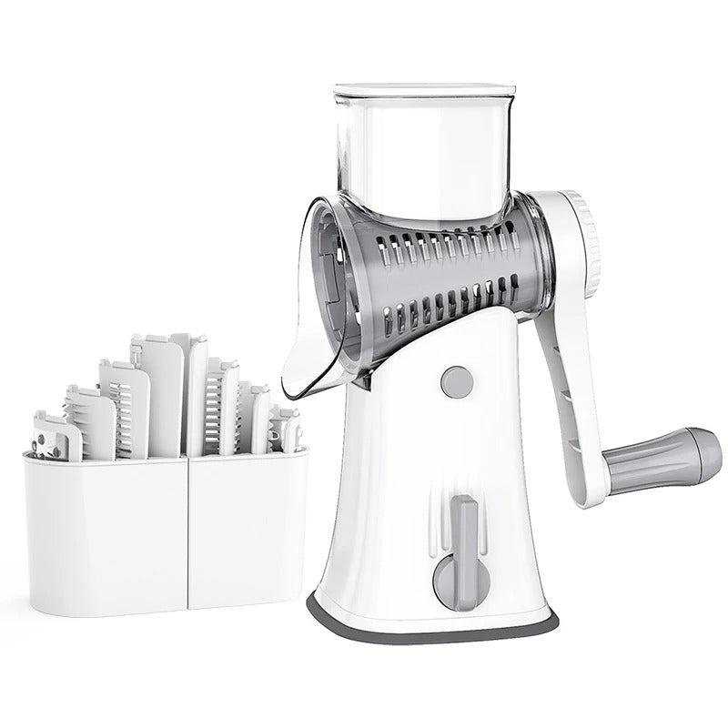 Vegetable Cutter & Slicer Manual Kitchen Cheese Chopper Machine With 3 Sharp Drums