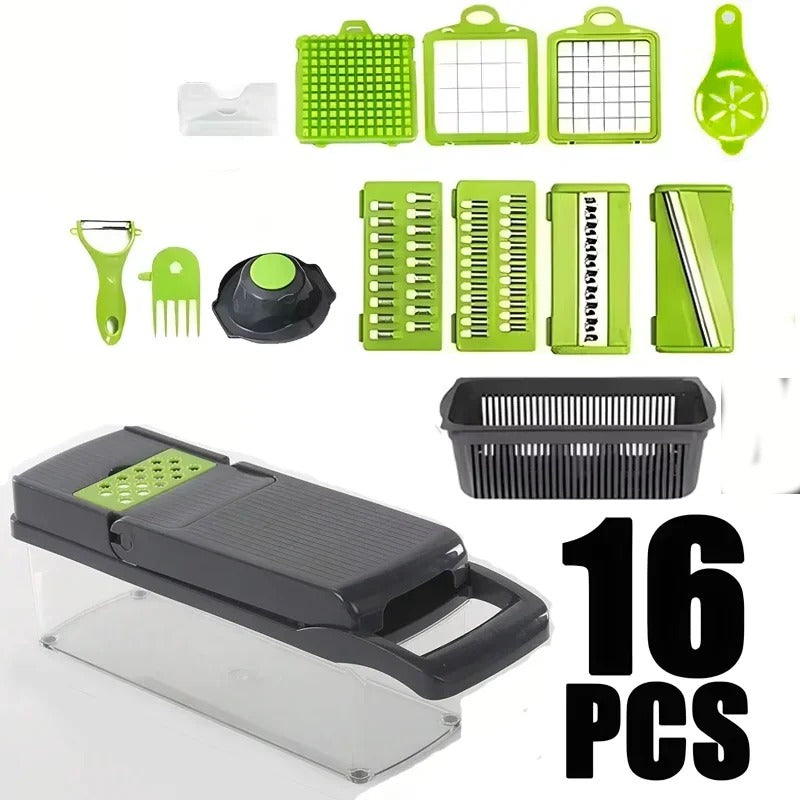 Vegetable Cutter Multifunctional Kitchen Tool, 5-in-1 Food Chopper,Cutter,Slice
