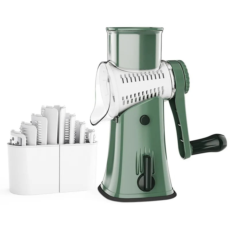 Vegetable Cutter & Slicer Manual Kitchen Cheese Chopper Machine With 3 Sharp Drums