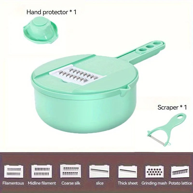 9 in 1 Vegetable Cutter Multi-Functional Potatoes Manually Cut Shred Slicer Grater