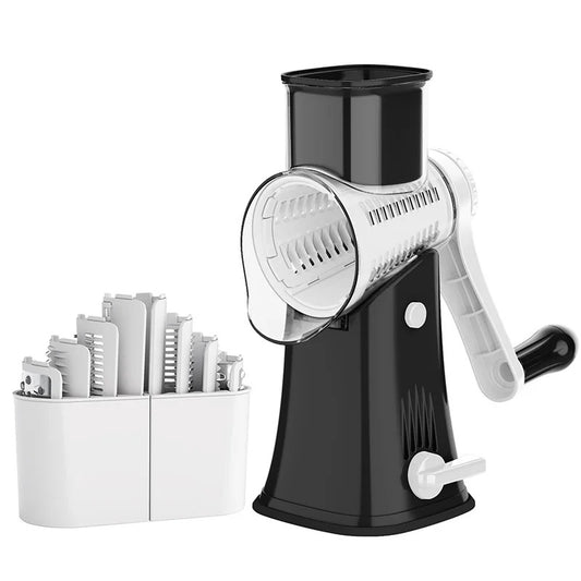 Vegetable Cutter & Slicer Manual Kitchen Cheese Chopper Machine With 3 Sharp Drums
