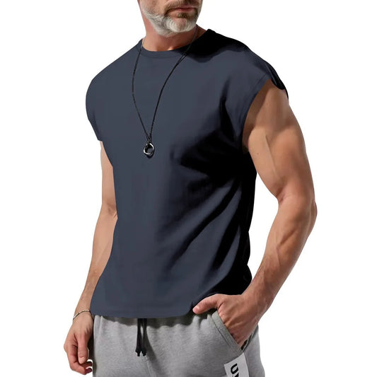 Men's clothing summer new sleeveless t-shirt youth casual loose thin vest men