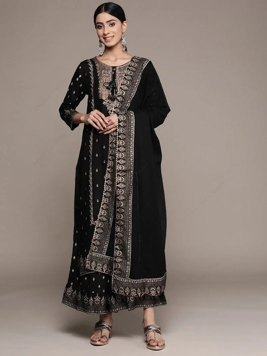 Pakistani Women's Punjabi Suit 3-Piece Set Cotton Floral Print Kurta Dupatta  Salwar Kameez