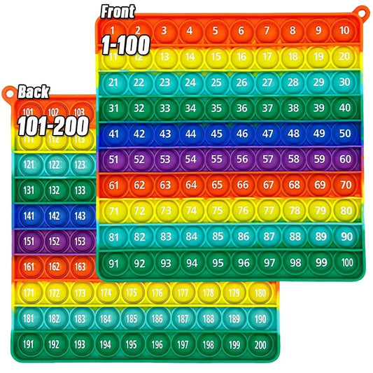 Rainbow 1–200 Counting Push Bubble Toy