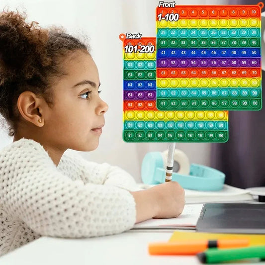 Rainbow 1–200 Counting Push Bubble Toy