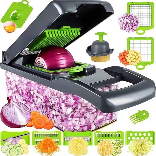Vegetable Cutter Multifunctional Kitchen Tool, 5-in-1 Food Chopper,Cutter,Slice