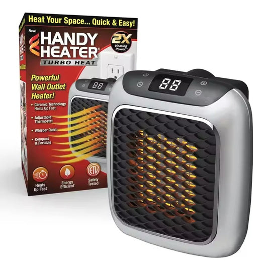 800W Portable Electric Heater EU Small Bathroom with Remote Control