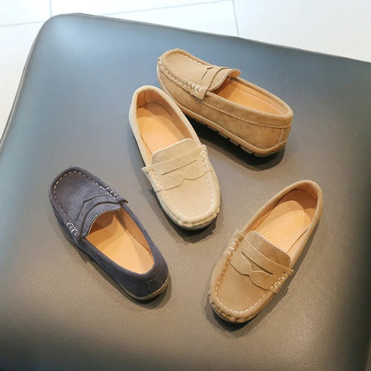 Boys Loafers Toddlers Kids Fashion Leather Shoes Slip-on Children Flats