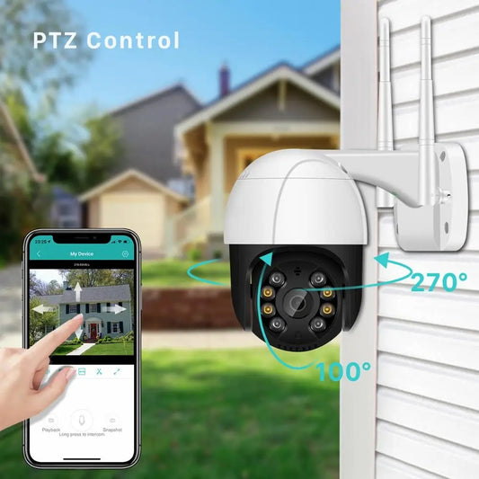 Wifi Camera Outdoor Digital Zoom Camera H.265 P2P Audio 2MP 3MP Security CCTV Camera