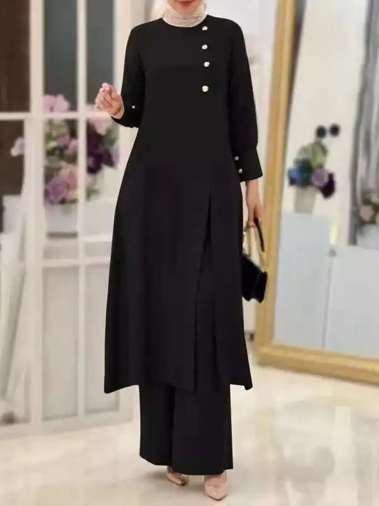 Women's Ethnic Print 3-Piece Kurta Cotton Suit with Palazzo Dupatta